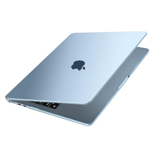 MOSISO Custodia Compatibile con MacBook Air 13 Cover M5 M4 M3 M2 2026-2022,Case Ultra Sottile,Precision Color e Anti-Impronta,per MacBook Air 13,6 Cover A3449 A3240 A3113 A2681, Celeste Chiaro