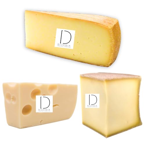 NbgEG^[E{[tH[ 3`[YZbg e100gbOXtFbhb`[YtHfEO^ɁbRaclette, Emmental, Beaufort Cheese Trio 300gbGrassfedbFor Melting Dis