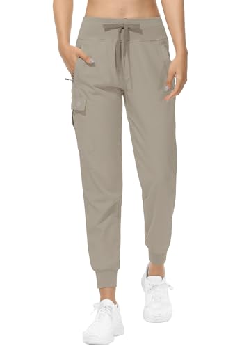 RlaGed Women’s Cargo Hiking Pants Lightweight Joggers Quick Dry Water Resistant Outdoor Fishing UPF 50 Zipper Pockets3