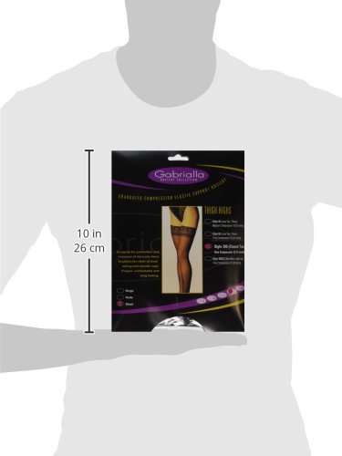 Image of GABRIALLA Graduated Microfiber Compression Thigh High Stockings (25-35 mmHg) H-306 2 Pack