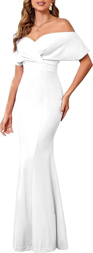 Image of Formal Dresses for Women Evening Party Elelgant Mermaid Cocktail Floor Length Prom Long Dress with Zipper