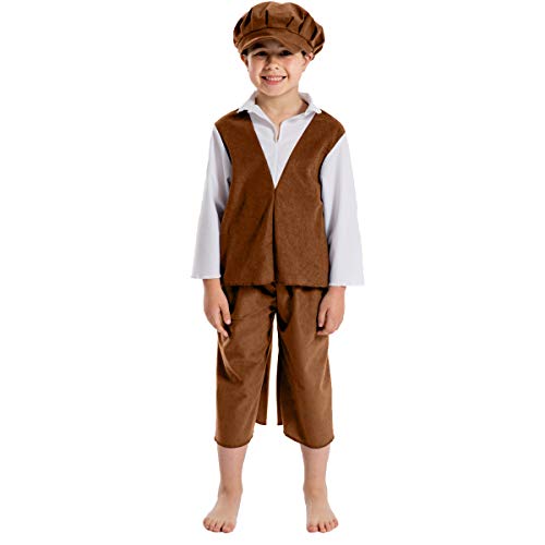 Charlie Crow Victorian Boy Costume for Kids 5-11 Years | Four Colours | Three Sizes.
