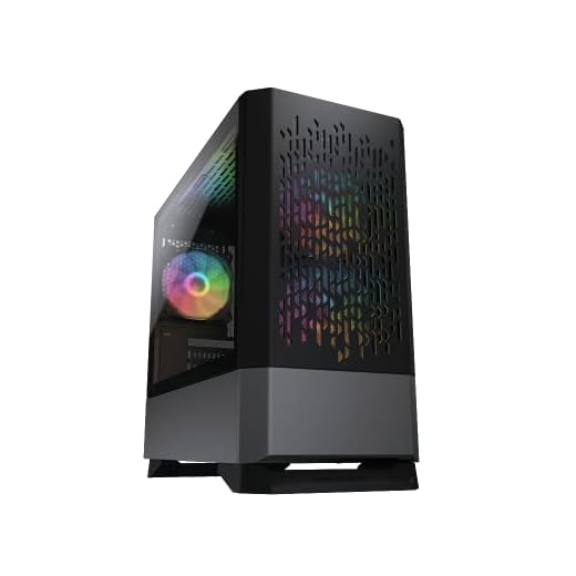 COUGAR MG140 Air RGB Compact ARGB Mini Torre Estojo Moderno Padronizado Saídas de Ar Preto
