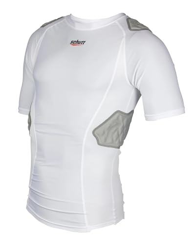 Schutt ProTech Youth All-in-One Football Padded Compression Shirt with Integrated Pads (US, Alpha, Small, Regular, White)3