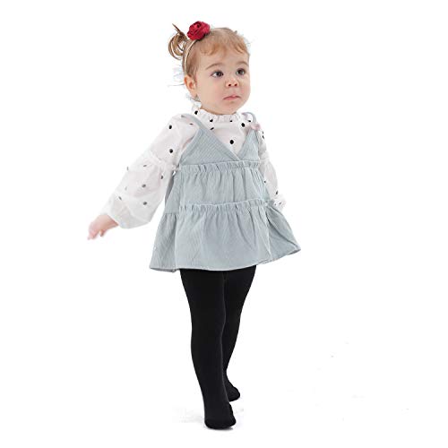 Image of Epeius Baby Girls Tights 3 Pairs Pack Seamless Non Slip /Skid Grip Cotton Leggings