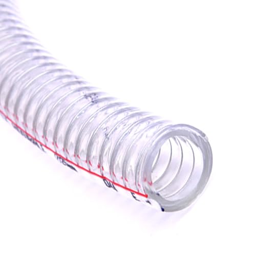 Tuyau flexible armé de fil métallique, Fil d'acier en vinyle PVC renforcé, tuyau d'aspiration transparent, épaisseur de paroi 2.5mm, ID 13-32mm(Inner...