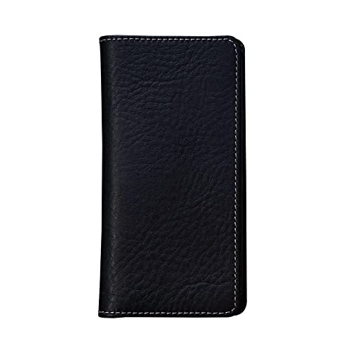 HIGHCAMP iPhone13 mini ケース 手帳型 本革 栃木レザー スマホケース ベルトなし ブラック iPhone アイフォン 13 ミニ 耐衝撃 日本製