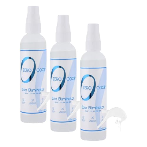 Image of Zero Odor Multi-Purpose Odor Eliminator - Eliminate Air & Surface Odor - Patented Technology Best for Bathroom, Kitchen, Fabric, Closet- Smell Great Again, 8oz (Over 1000 Sprays) (Pack of 3)