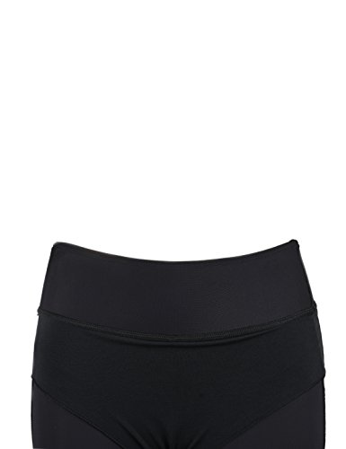 Septangle Women's Stretch Cropped Yoga Pants Swim Bottom Swimwear Rash Guard Athletic,Black, Us20 #TOP5