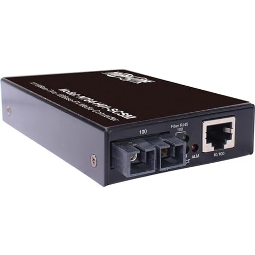 Tripp Lite Network Copper RJ45 Ethernet to Fiber SC Duplex Singlemode Extender Converter, 1310nm Wavelength, Hardened Housing, 10/100 Mbps, Extend 18.6 Miles / 30 Km, 2-Year Warranty (N784-H01-SCSM)