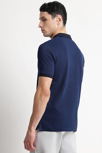 Image of Reebok Men's Jacquard Collar Polo T-Shirt, Smart Casual Regular Fit Polo Tee with Premium Detailing for Work and Weekend Wear