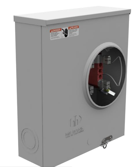 U1980-O-KK-BLG-AEP 4 Terminal Ringless Residential Meter Socket Plain Top Horn Bypass 7-8 in Barrel Lock Guard with Bracket Provision American Electric Power