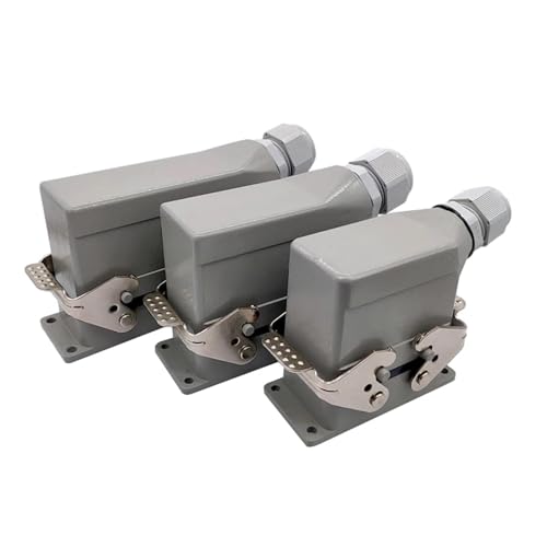 Conector rectangular industrial HDC-HE-010-1 de alta resistencia con bornes a tornillo de 16A 7