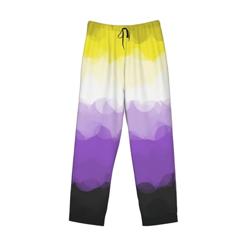 LGBTQ Nonbinary Pride Men's Pajama Pants Sleepwear Bottom Long Sleeve Sleep & Lounge Pants With Pocket4