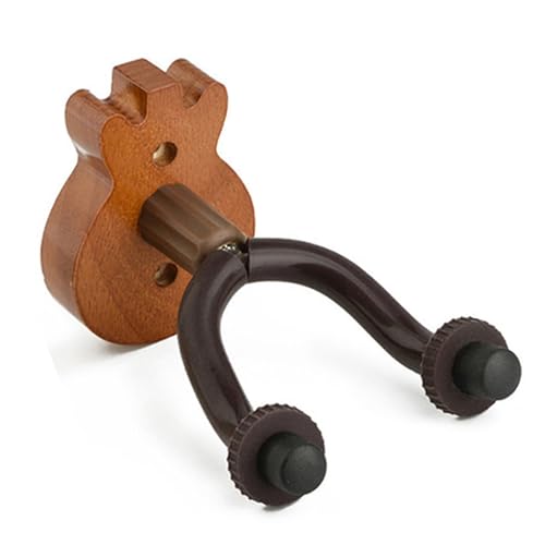 feelP0P0 Violin Guitar Wall Mount Solid Wood Base,Non-Slip,Rotating Hook,Easy to Install Suitable for Guitar,Bass,Ukulele,and More Save Space in Studio,Bedroom,Office (1 Pack)
