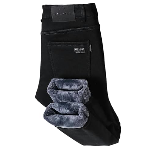 Jean d'hiver pour homme chaud jambe droite pantalon stretch homme