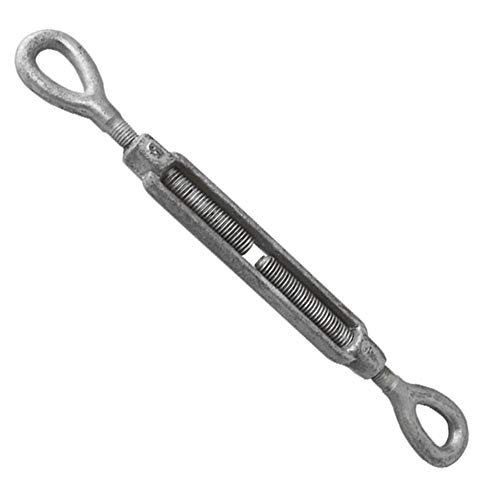 Tensores para cables Marine Ojo-Ojo 1/2 pulgada x 12 pulgada acero galvanizado forjado en frío miniatura 1