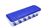 TRISUL Plastic 6 Section Vegetable/Pickle/Dal/Spice/Masala/Grocery/Dry Fruits Multi-Purpose Use for 6 Section Container Set of 1-2500 ML(1PIS + Blue+ SIX Section)/34_TR3181