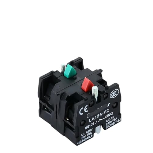 Bouton momentané 22mm ES542 robuste pour panneau de commande 380V Nc