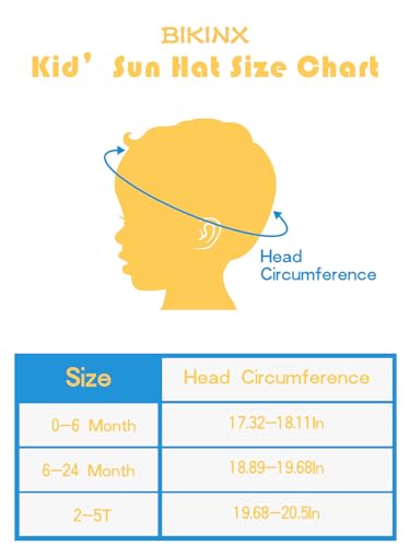 BIKINX Baby Sun Hat Toddler Bucket Hat Wide Brim Kids Beach Hats UPF 50+ Sun Protective for Boys Girls3