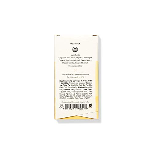Mast Chocolate Bars | 12 Pack | Organic, Kosher | Mini 1Oz Each (Hazelnut) #TOP1