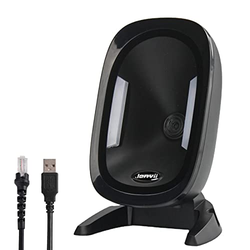 LENVII D2200 escáneres de código de Barras bidimensionales de Escritorio escáneres automáticos de código de Barras bidimensionales de supermercados lectores de código de Barras por Cable (Negro)