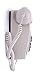 GPO 746 Wall-Mounted Push-Button Retro landline Phone - Curly Cord, Authentic Bell Ring - Ivory