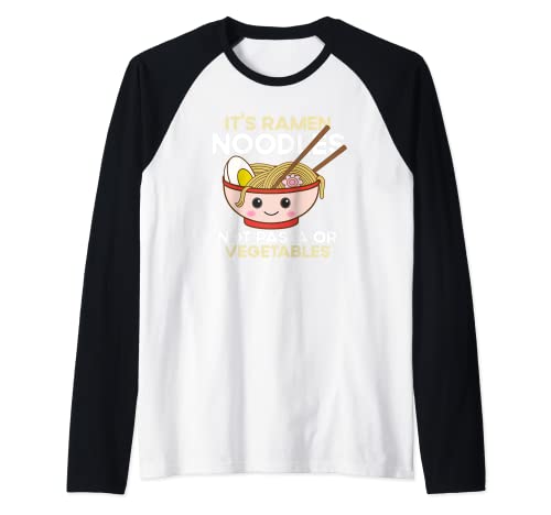 È Ramen Noodles, Non Pasta O Verdure - Ramen Noodle Maglia con Maniche Raglan