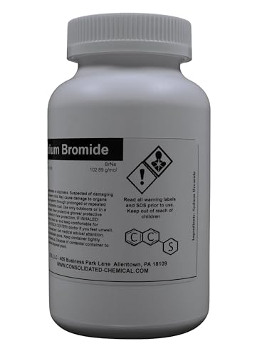 Sodium Bromide - High Purity Industrial and Laboratory Grade - Water Treatment, Photographic Processing, Chemical Industry, Laboratory Regent - 500g