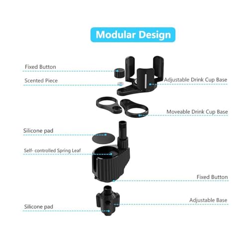 Car cup holder insert de boisson ajustable et extenseur universel - 7