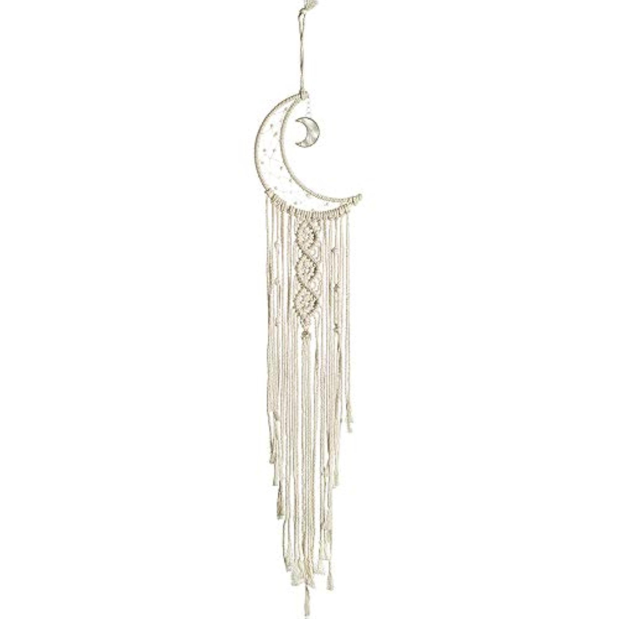 Moon Dream Catcher - Handmade Woven Boho Dream Catcher