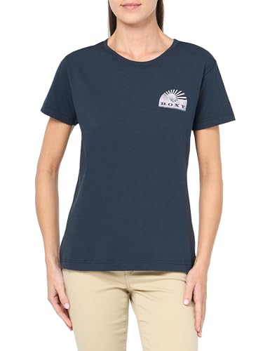 Image of Roxy Womens Boyfriend Crew T-Shirt, Casual Relaxed Fit Crew Neck Tee Short Sleeve Cotton Basic Shirt Everyday Comfort