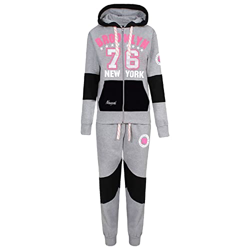 A2Z 4 Kids Enfants Filles Survêtement Brooklyn 76 New York Imprimér - T.S Brooklyn 86 Grey 11-12