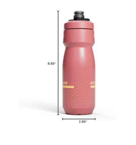 Image of CamelBak Podium Bike Squeeze Water Bottle, High Flow Easy Squeeze Design for Cycling Performance, 24oz, Coral Sunset