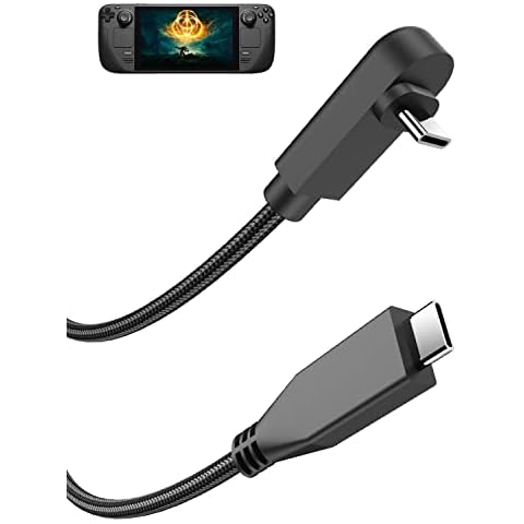 Antank 90 Degree USB C to USB C 2.0 Cable 100W for Steam Deck (2m/6.56ft), USB-C Right Angle Type C PD 3.0 Fast Charging Cable Compatible with Steamdeck Cover