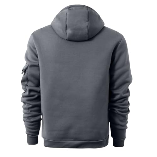 Quarter Zip Pullover Men Training Tactical Hoodies Mens Fashion 2025 Outdoor Sweatshirts Fleece Lined Cargo Hoodie2
