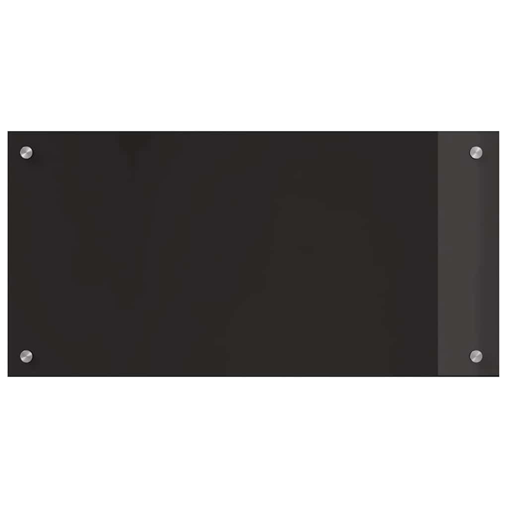 Salpicadero de Cocina 2 pcs Negro 80 x 40 cm Vidrio Templado Protector contra Salpicaduras Protección Herramientas Accesorios Ideal para la protección de Las Paredes de la Cocina