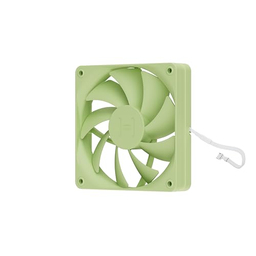 Image of Hyte Flow FA12 120mm PC Case Fans 4-Pack, High Performance, Low Noise, 1500 RPM, 4-Pin PWM, Fluid Dynamic Bearing - Matcha Milk (Green)
