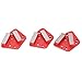 Trapezoid Diamond Grinding Shoes, 3Pcs Concrete Cutting 6‑Hole Straight Teeth Red 30# for Industry High Grinding Efficiency with Long Life, Low Noise