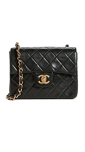 Chanel Women's Pre-Loved Black Half Flap Mini Bag, Black, One Size