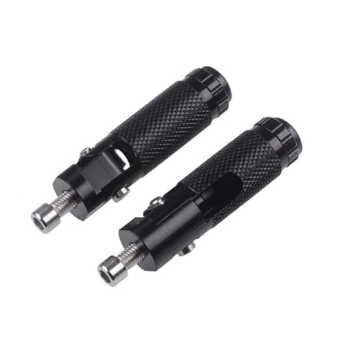 Repose pieds moto pliants M8 universels en noir pour passager arrière