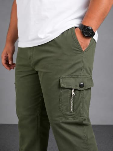 Image of INKKR Men Plus Size Cargo Pants || Plus Cargo Pants Cotton || 2XL-6XL