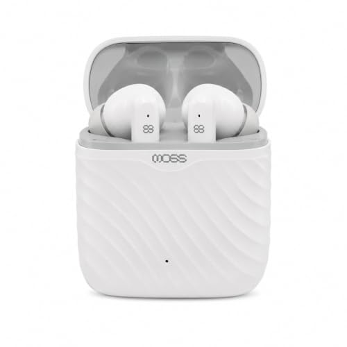 Image of MOSS Echo Endura - TWS Earbuds Up to 60 Hours Total Playback, Dual Mic ENC Clear Calls, Bluetooth 5.4, 8mm Drivers, Hall Switch, Low Latency (40-60ms), Dual EQ Modes (White)