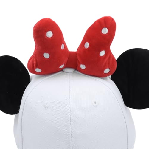 RARITYUS Cute Bow Cartoon Mouse Kids Baseball Cap, Adjustable Canvas Summer UV Protection Sun Hat for Boys Girls4