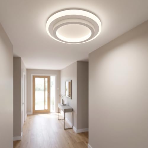 Image of Rimless LED Surface Panel Light | 50 W | 8k Lumens | Cool Warm White | 4kV Surge Protection | Available in Black & White | Ideal for Office, Kitchen & Living Room (Round White)