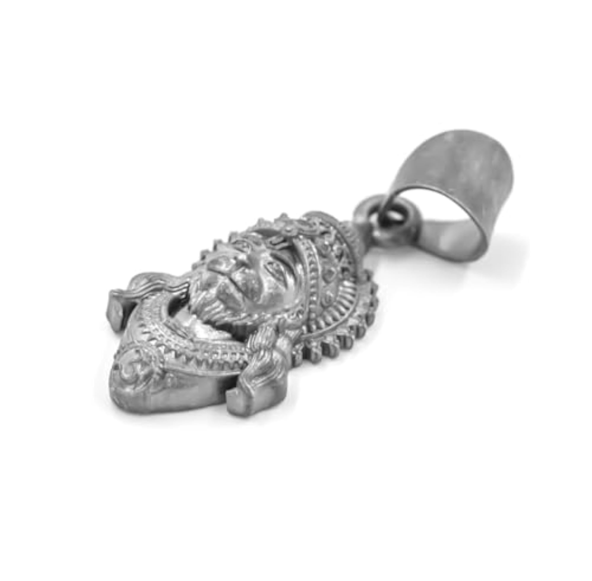 925 Sterling Silver Hanuman Pendant, Matte Oxidized Antique Finish