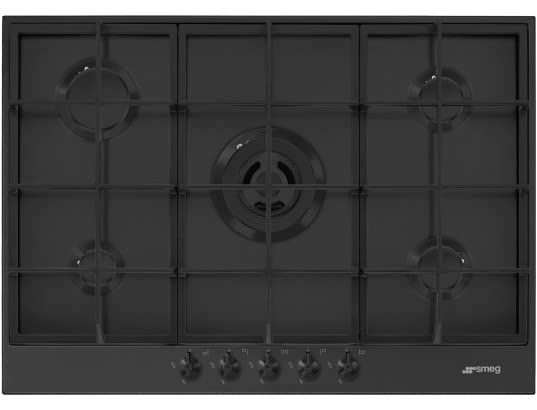 SMEG PX375MB, Placa de gas CLASSICA, Black mat