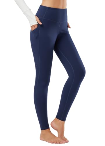 Image of baleaf Women's Fleece Lined Leggings, High Waisted | Thermal Warm Winter Tights, Thick Yoga Pants, Cold Weather, with Pockets
