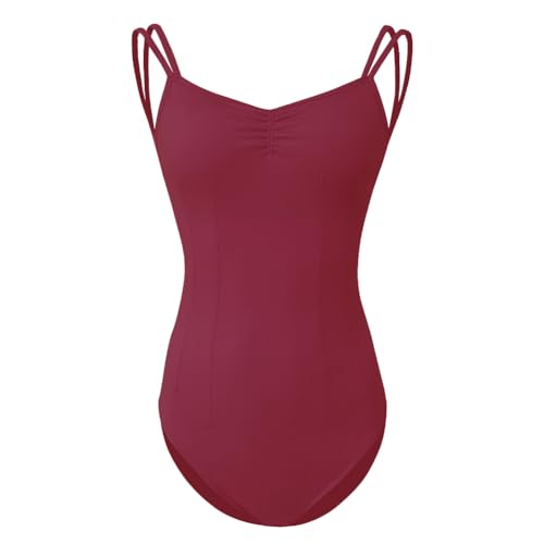 ROYAL SMEELA Ballerina body damen ballettbody damen ballett tanz trikots erwachsene ballett tanz body ballettrikot Spaghettiträger ballett trikot mit bh tanzen trikot für Frauen tanztrikot fuer damen