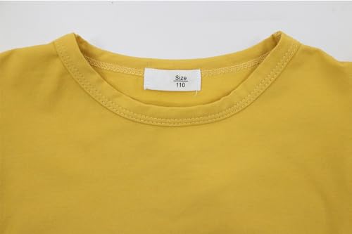Image of Toddler Girls Ruffle Sleeve T-Shirt Plain Tank Tops Basic Blouse for Girl
